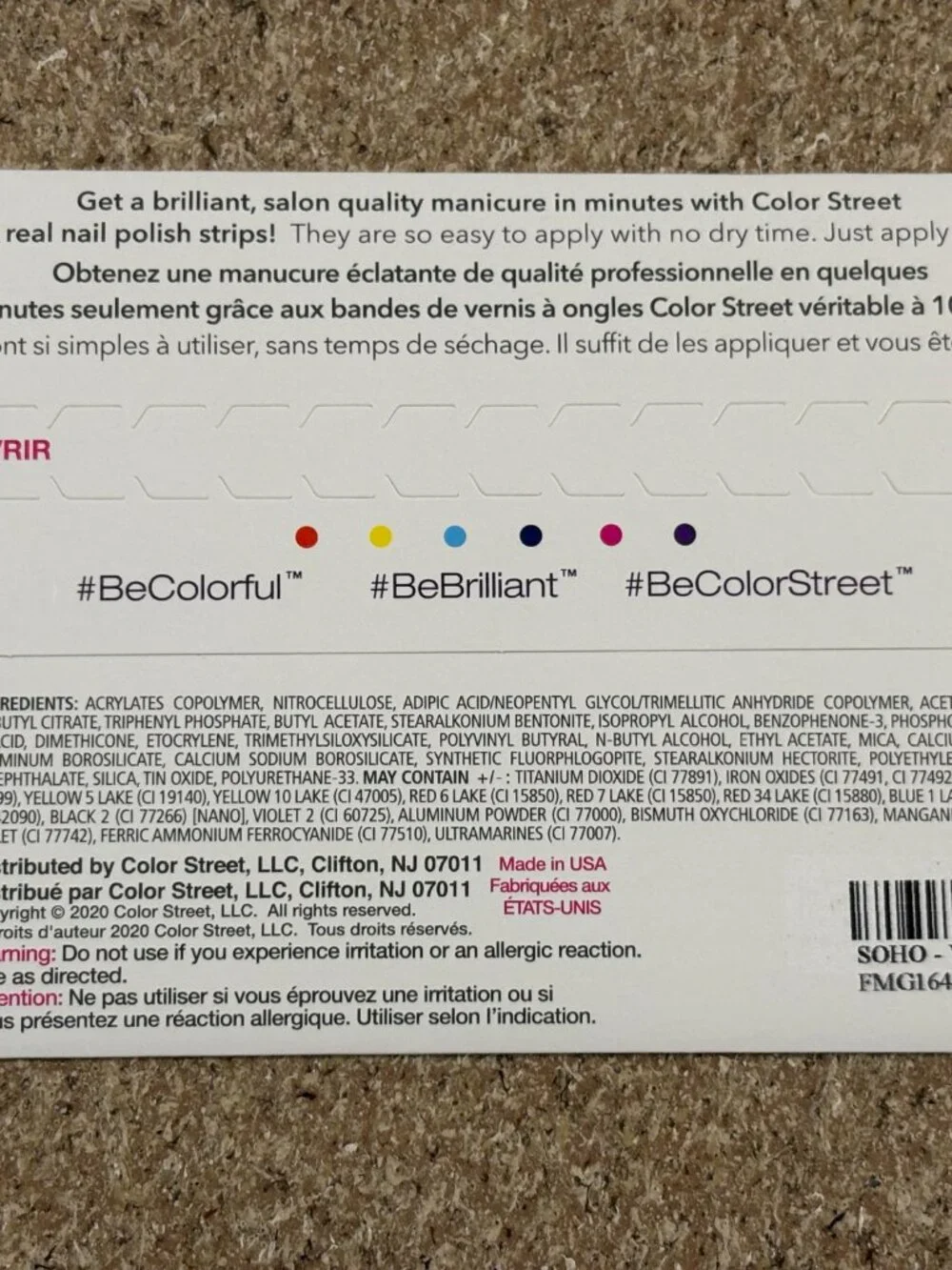 Color Street 100% Real Nail Polish Strips 5ct (16 long-lasting strips each) #2